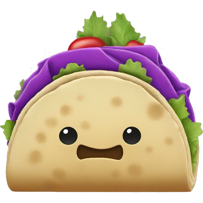 Purple taco emoji