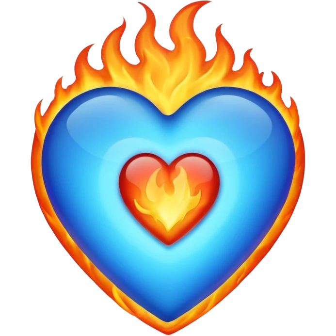 blue heart is fire emoji  emoji