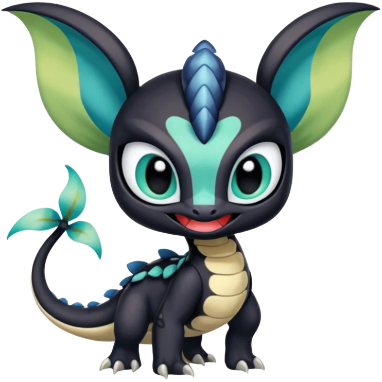 Colorful Realistic Exotic Meloetta-Venom-Stitch-Toothless-Fakémon-creature-hybrid emoji