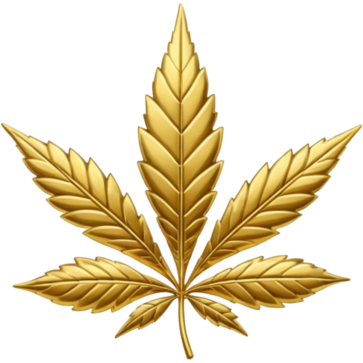 gold cannabis leaf emoji