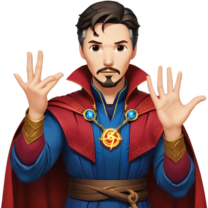 Doctor Strange with magical hand gestures casting spell emoji