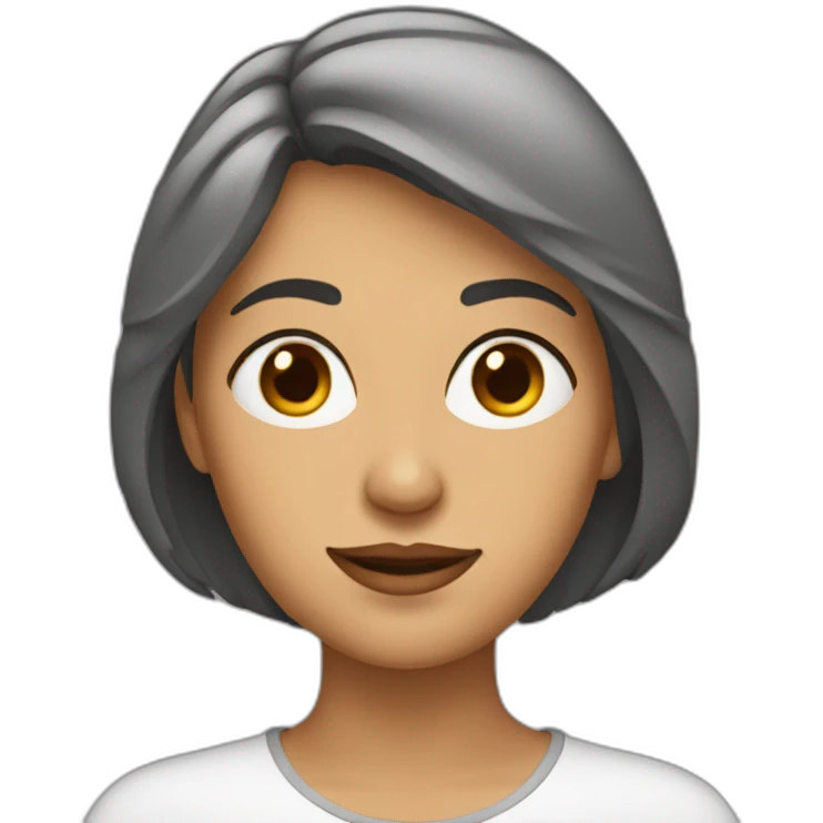 Une femme avec des formes emoji