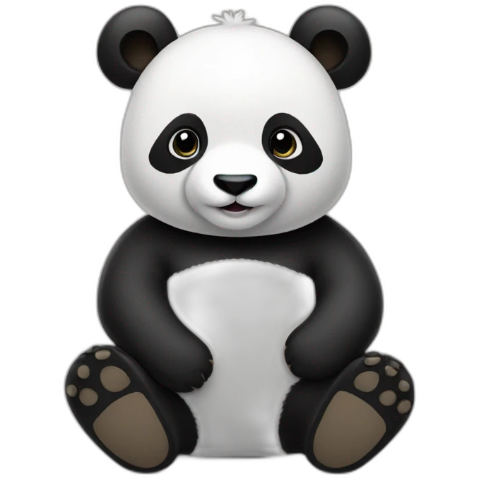 panda with crop top emoji