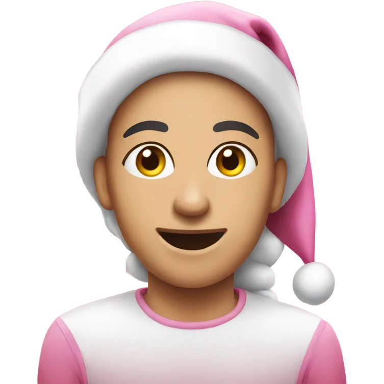 Pink christmas emoji