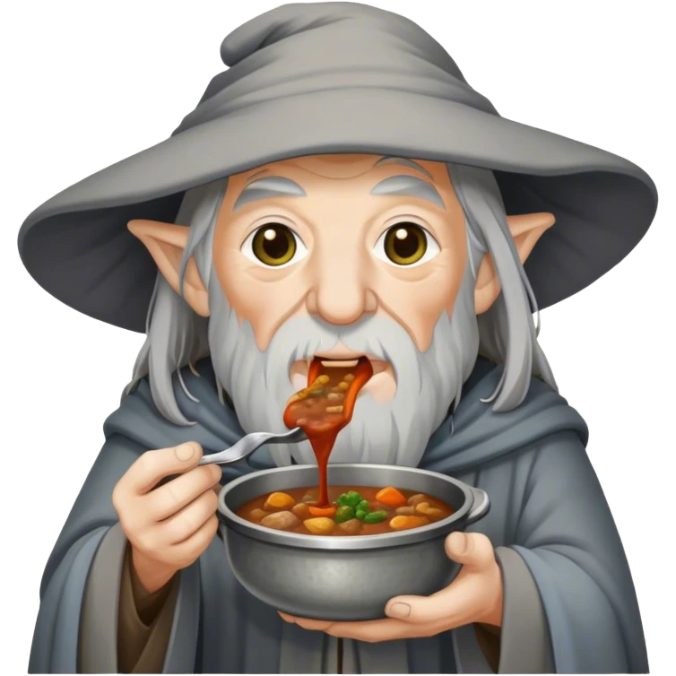 Gandalf eating stew hotchpotch emoji