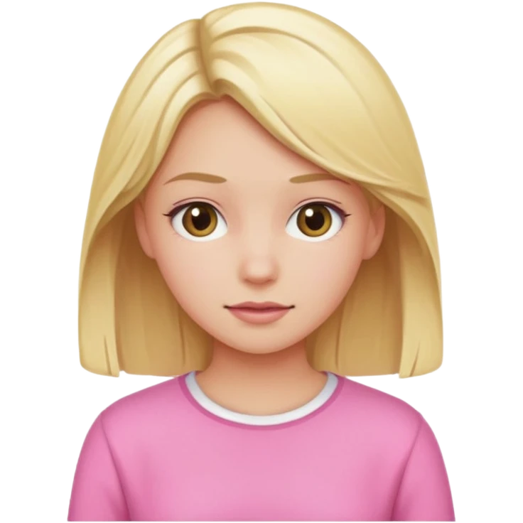 Blonde girl with pink clothes  emoji