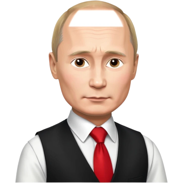 putin in vest with tie emoji