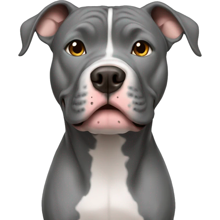 Gray Pitbull standing emoji