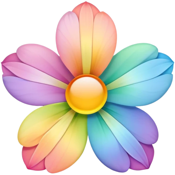 Pastel Rainbow Flower emoji