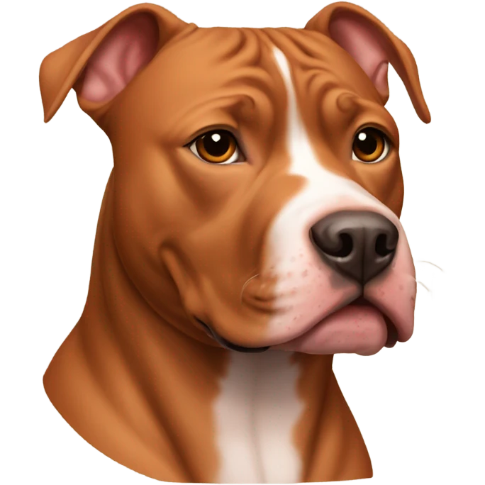Copper colored pitbull emoji