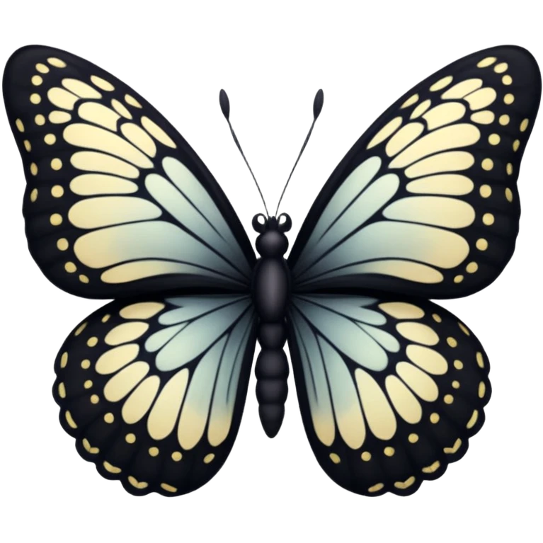 Borboleta preta emoji