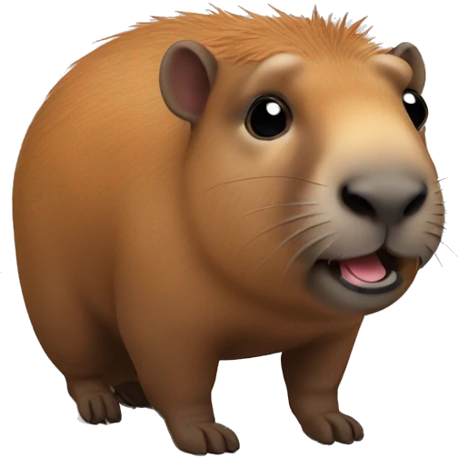 Capibara con lenes emoji