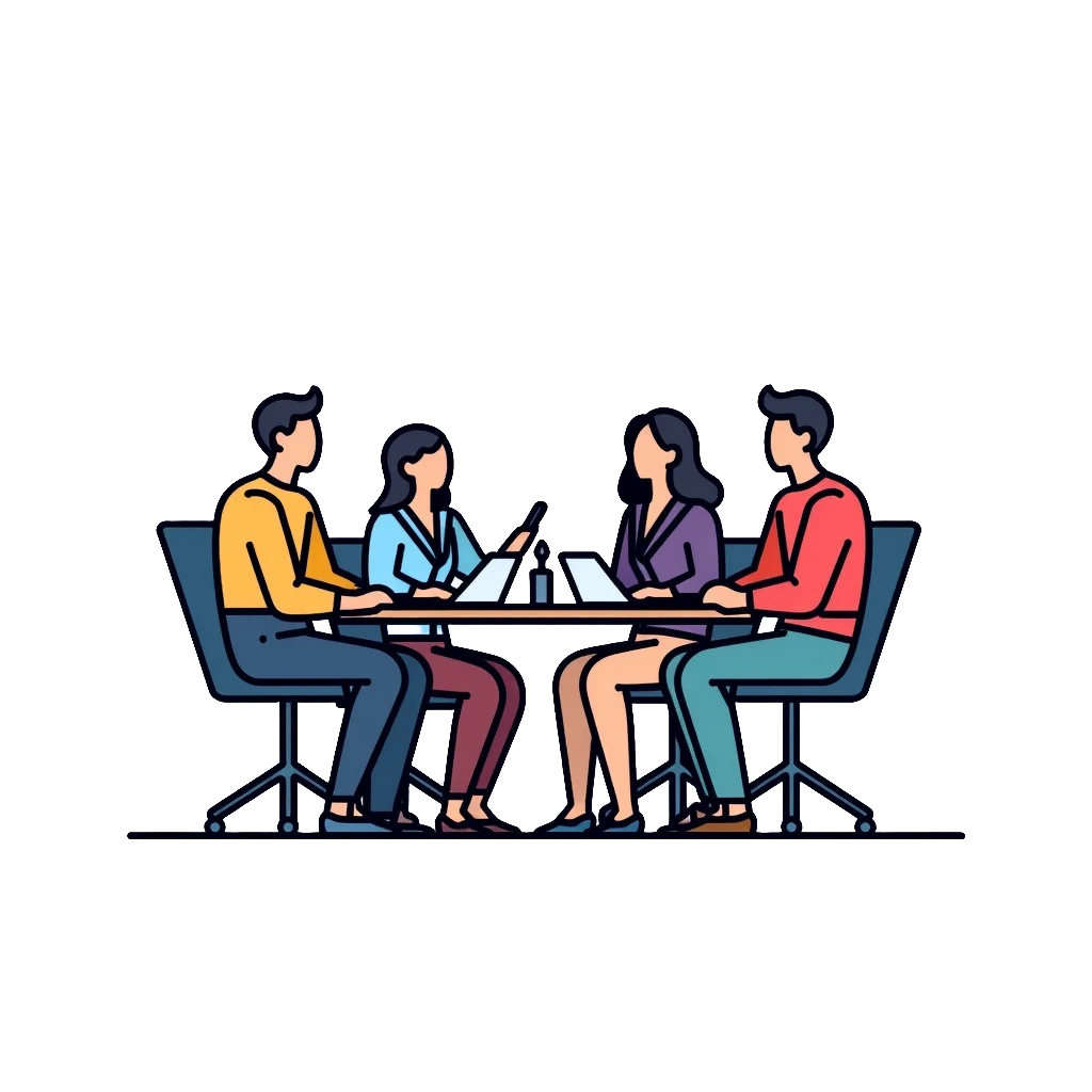 client meeting with business people at conference table emoji