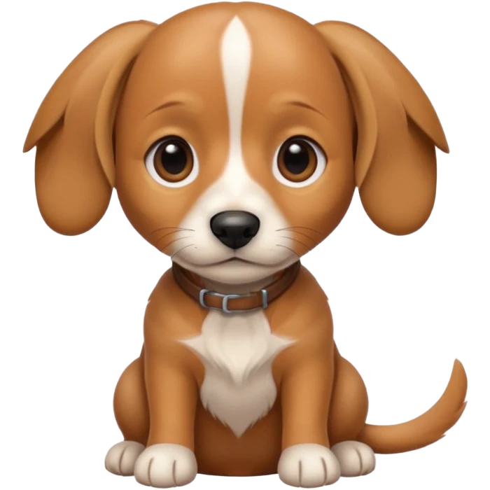 Mix breed puppy that is part dachshund beagle and chihuahua emoji