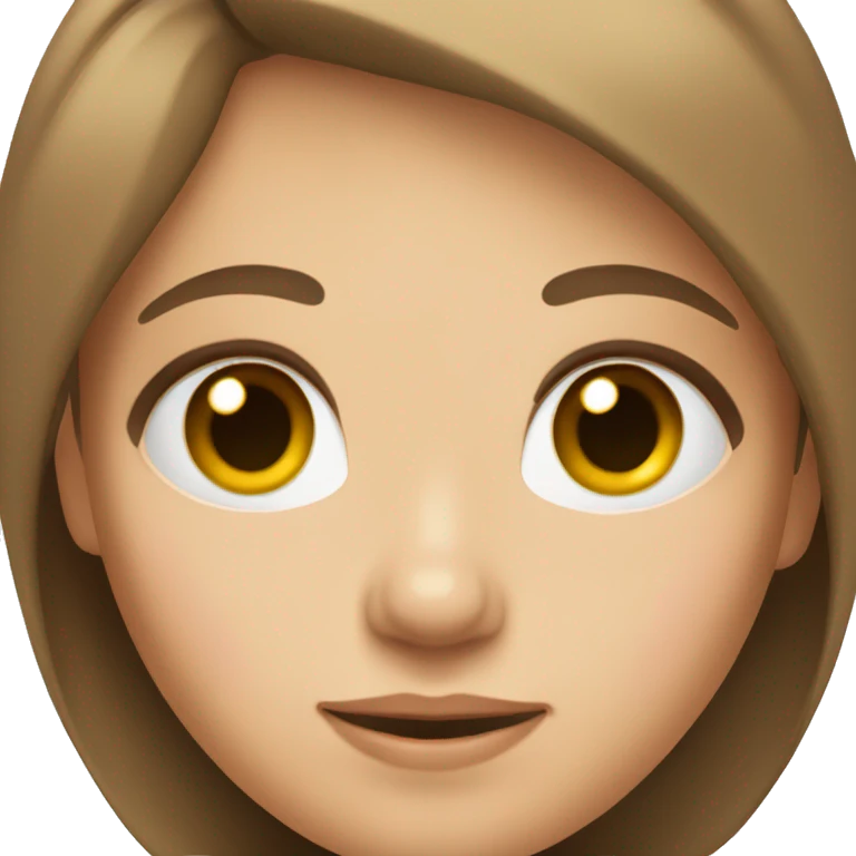 Caucasian girl with brown hair  emoji