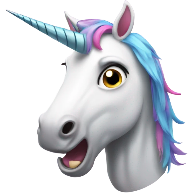 Crazy unicorn emoji