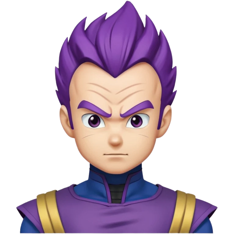 Vegeta ultra ego with purple hair emoji