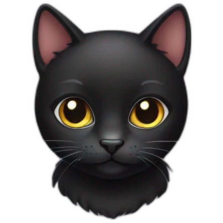 Black sweet cat emoji