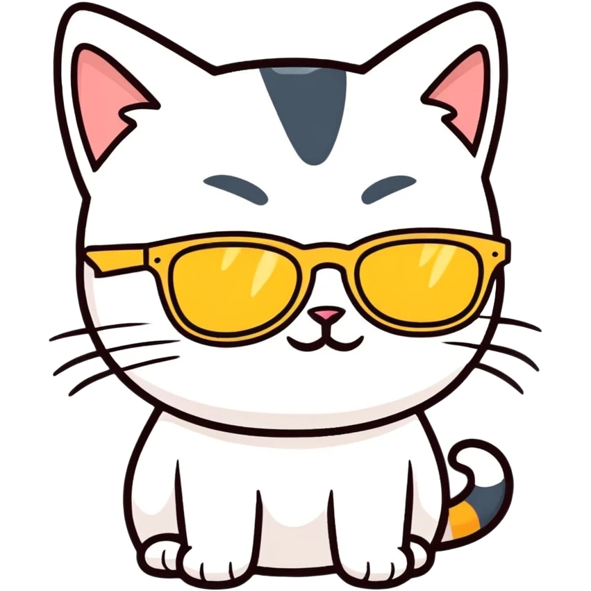 Cat with sunglasses emoji