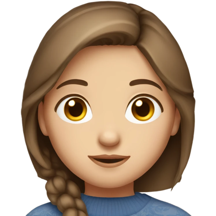 cute russian girl with brown eyes and brown hair emoji