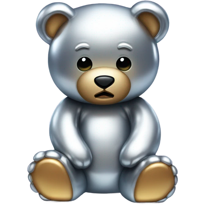 Chrome teddy bear crying  emoji
