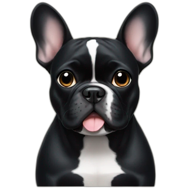 Black French bulldog emoji