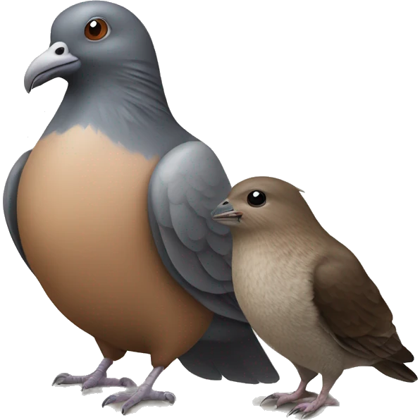 Pigeon and a beaver  emoji