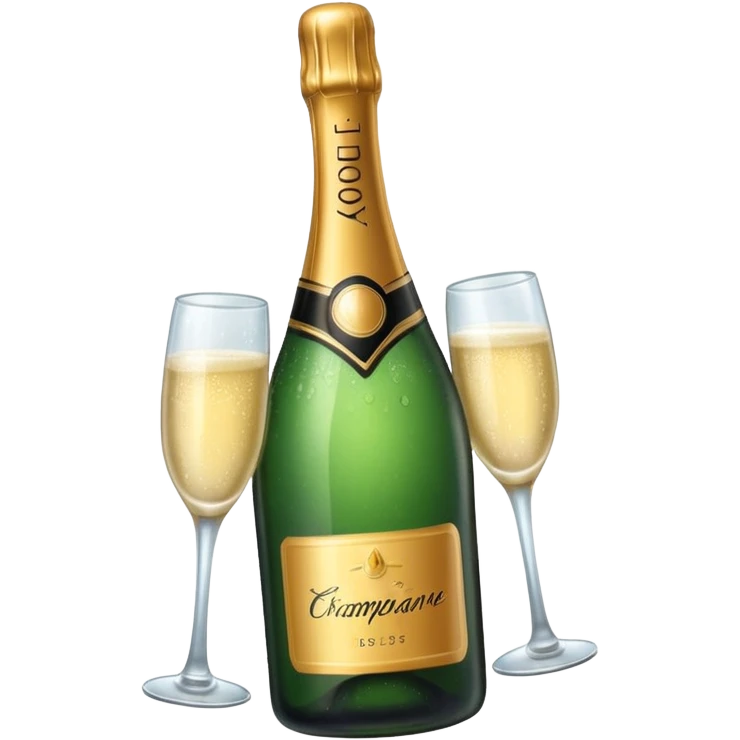 Champaine bottle emoji