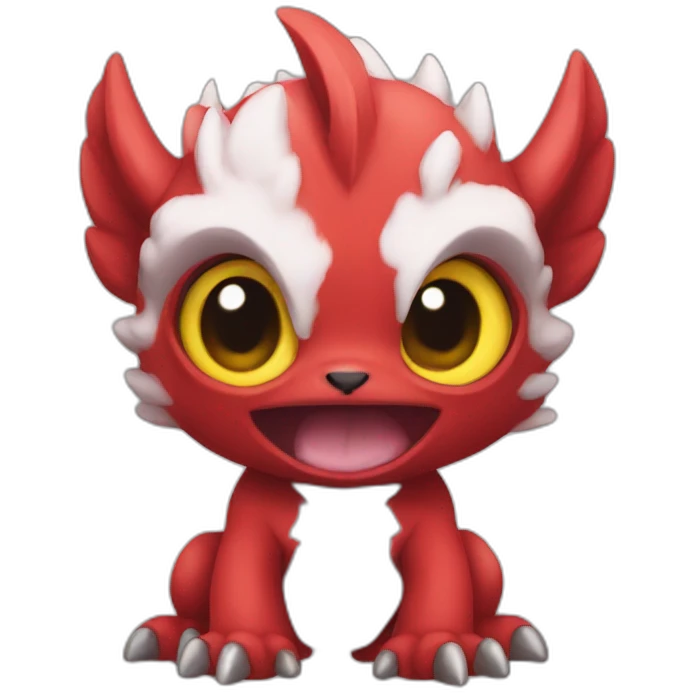 red baby Digimon creature emoji