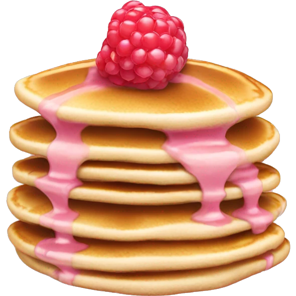 pancakes light pink berry emoji