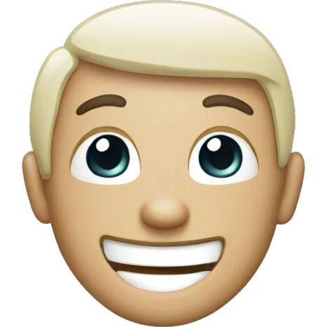 happy face flat design emoji