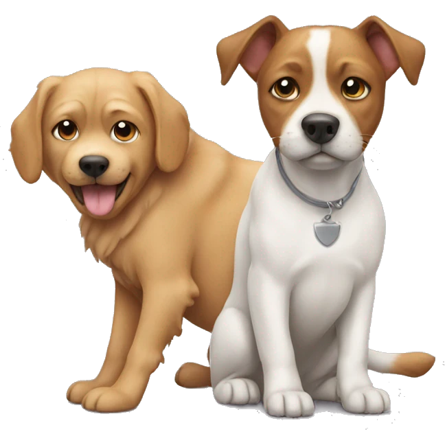 Dog with cat emoji