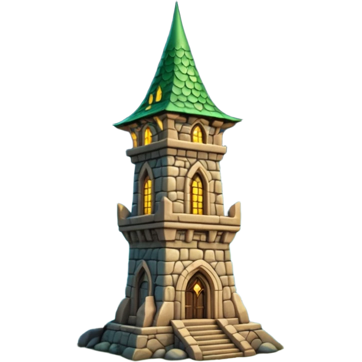 Elf Tower night emoji