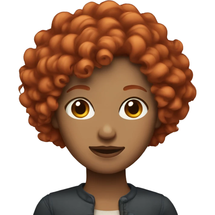 Woman with short curly red hair emoji