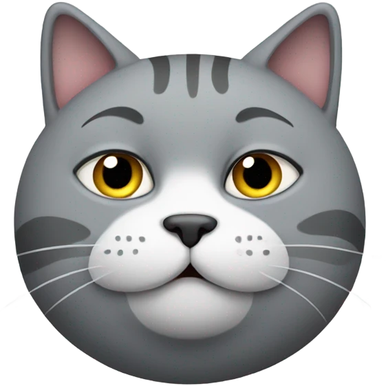 grey fat cat emoji