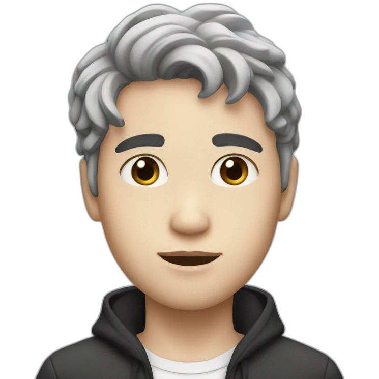 a boy with white skin and short, black, wavy hair emoji