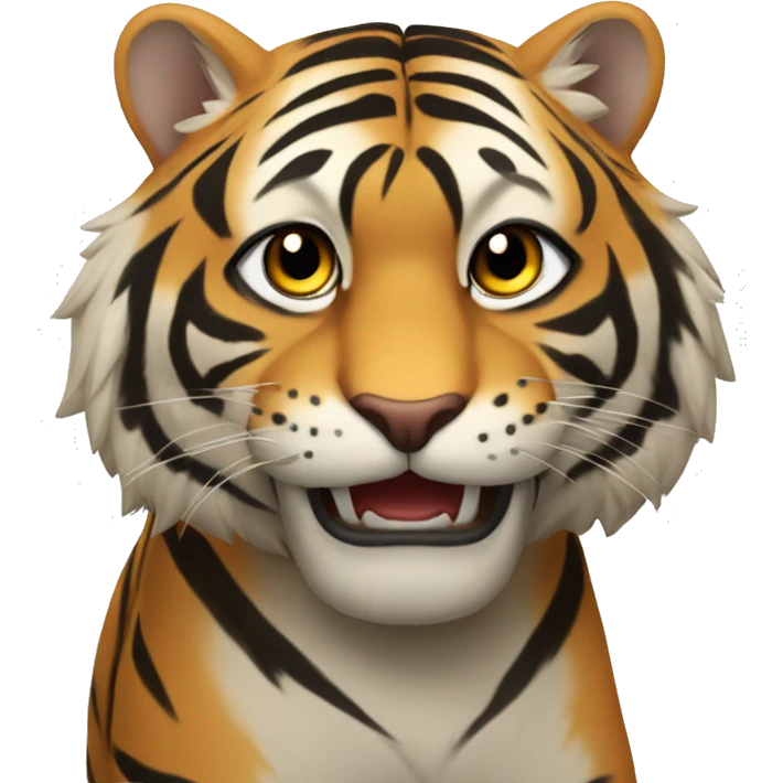 Tigre com dinheiro na mão  emoji