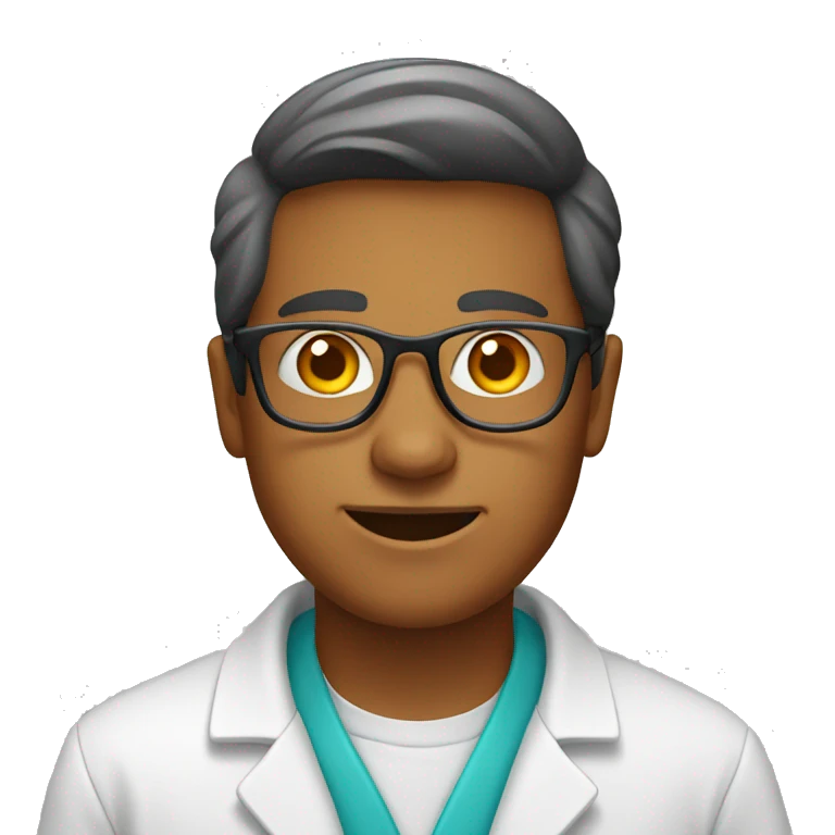 chemist with glasses emoji