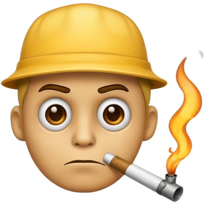 Emoji smoking crack pipe emoji