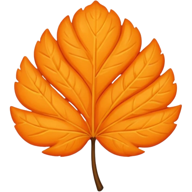 orange round leave emoji