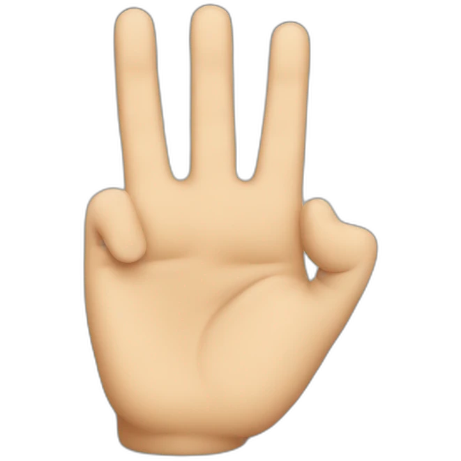 hand with 2 finger  up emoji