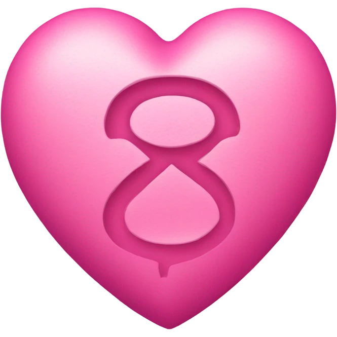 a pink heart with the letters A+C  emoji
