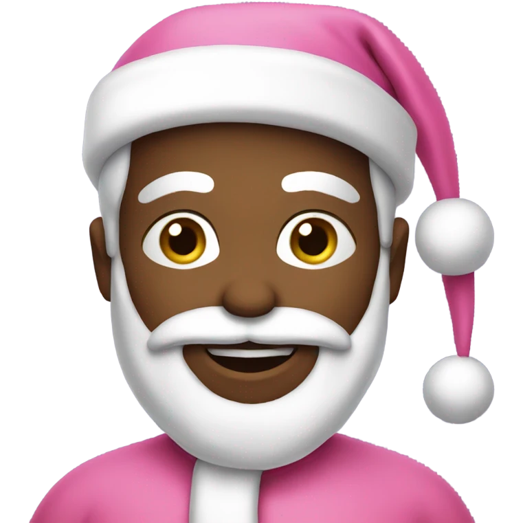 santa wearing a pink outfit emoji