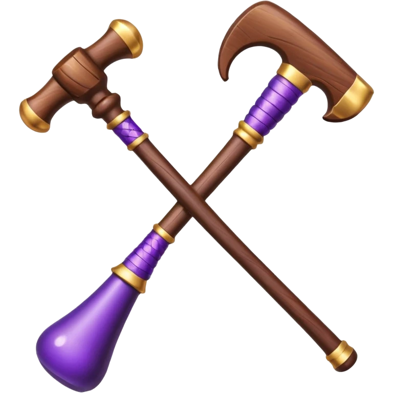 Shillelagh with purple  emoji