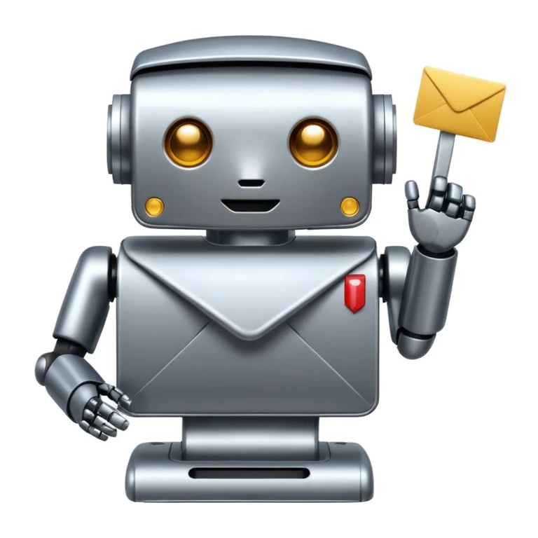 mailing bot (black background) emoji