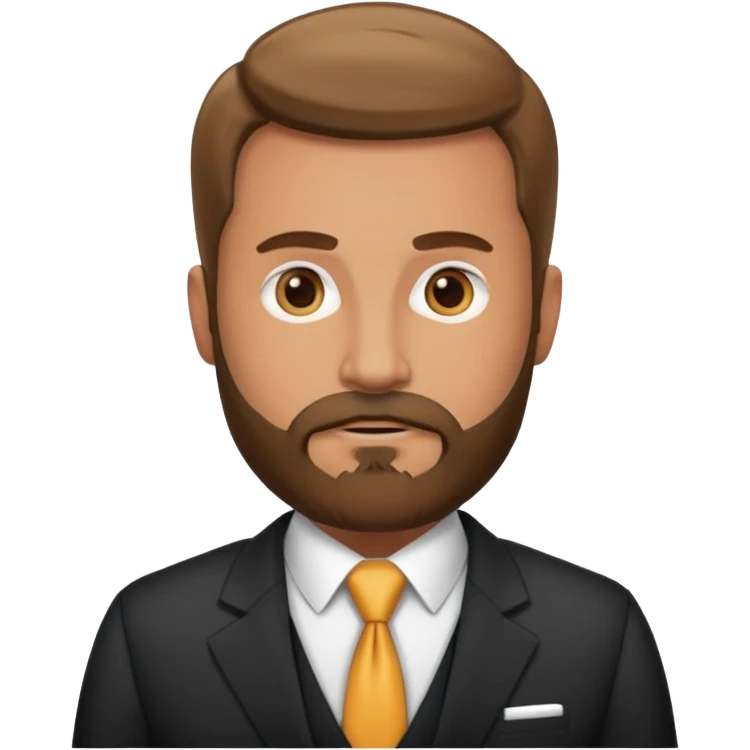 Best tan successful criminal defense attorney with beard emoji