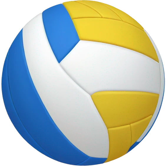 Volleyball ball yellow and blue and white emoji