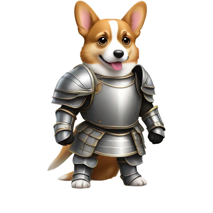 Fearsome corgi in battle emoji