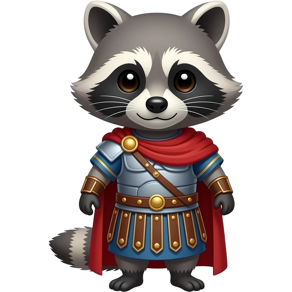 racoon with ancient rome clothes emoji