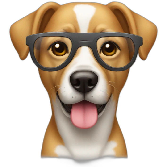 Chien avec lunette  emoji